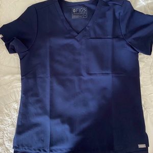 FIGS Salima Navy Scrub Top Women’s